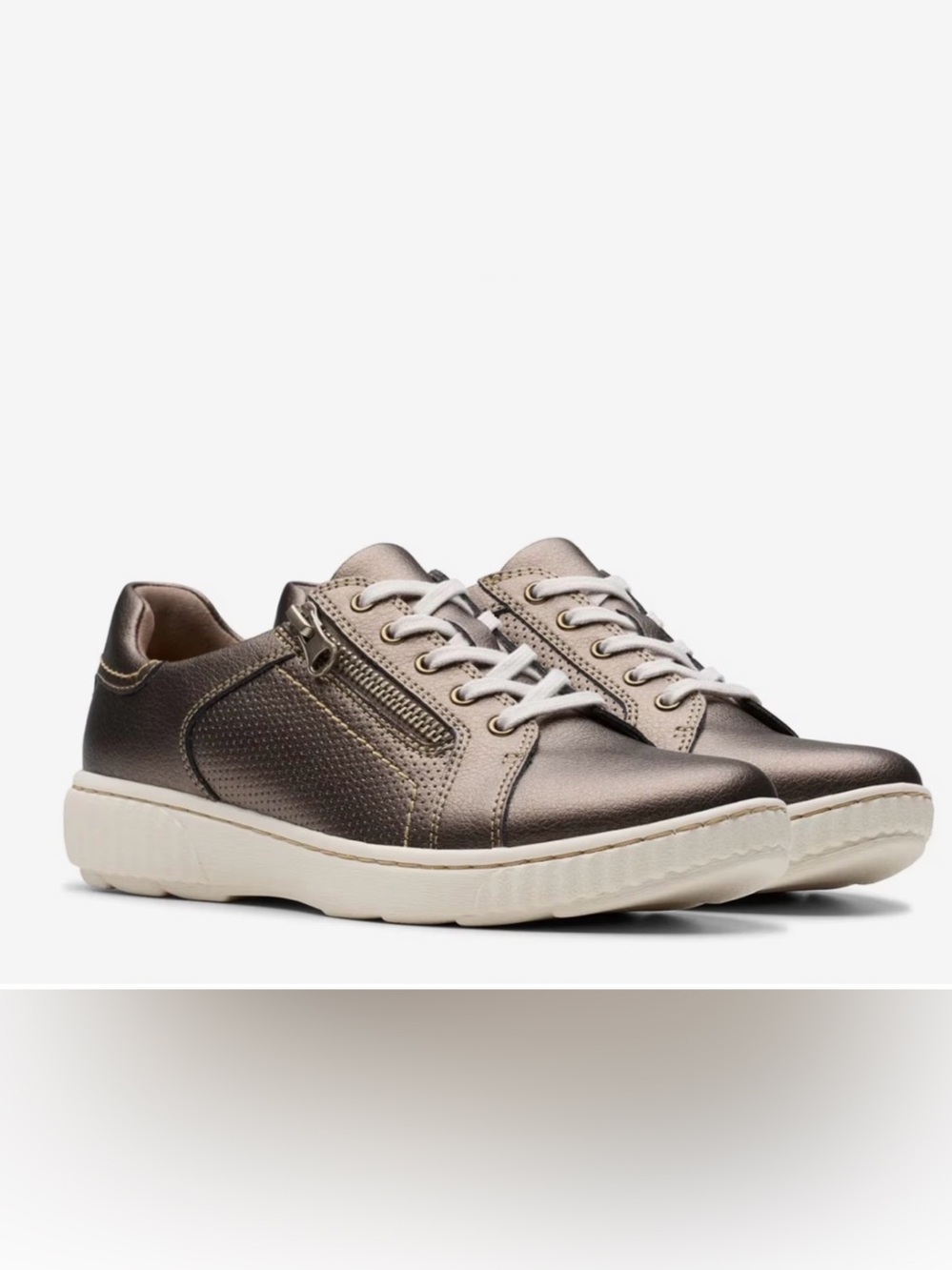Clarks Caroline Janna Sneaker Bronze Gold US 8 1/2 Wide Women’s